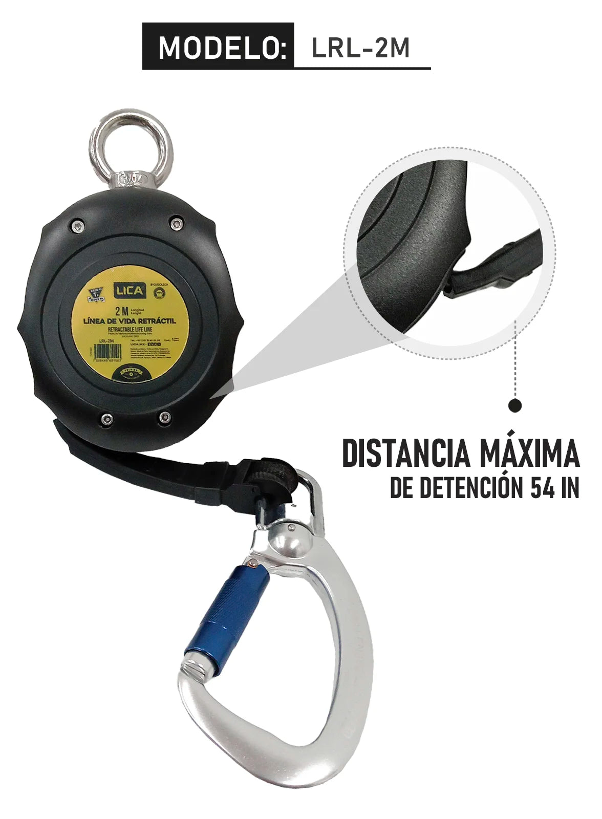 LÍNEA DE VIDA RETRÁCTIL 2M MOD.