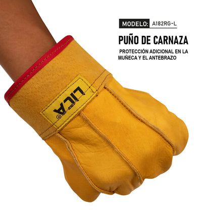GUANTE CORTO DE PIEL PARA ELECTRICISTA MOD. A182RG-L