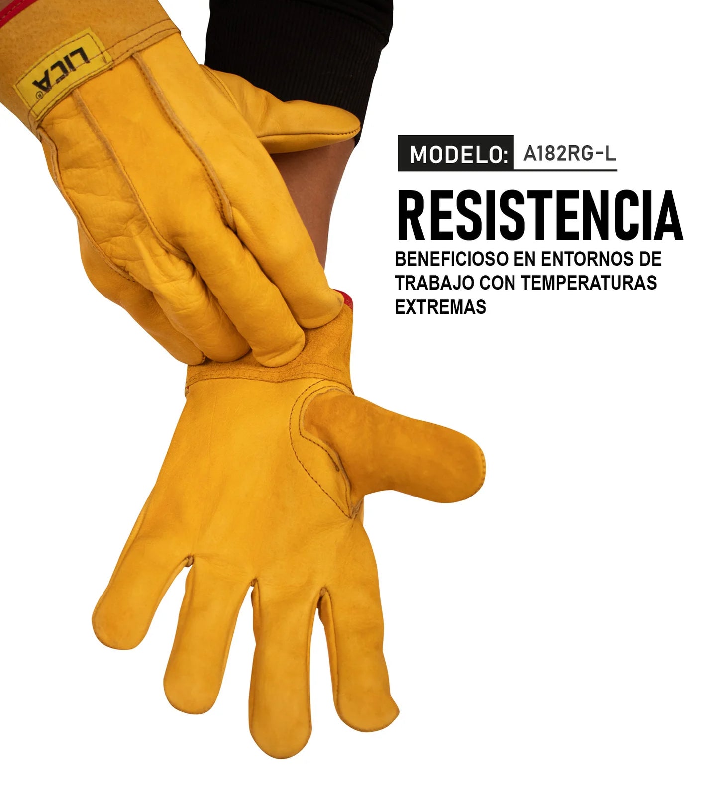 GUANTE CORTO DE PIEL PARA ELECTRICISTA MOD. A182RG-L