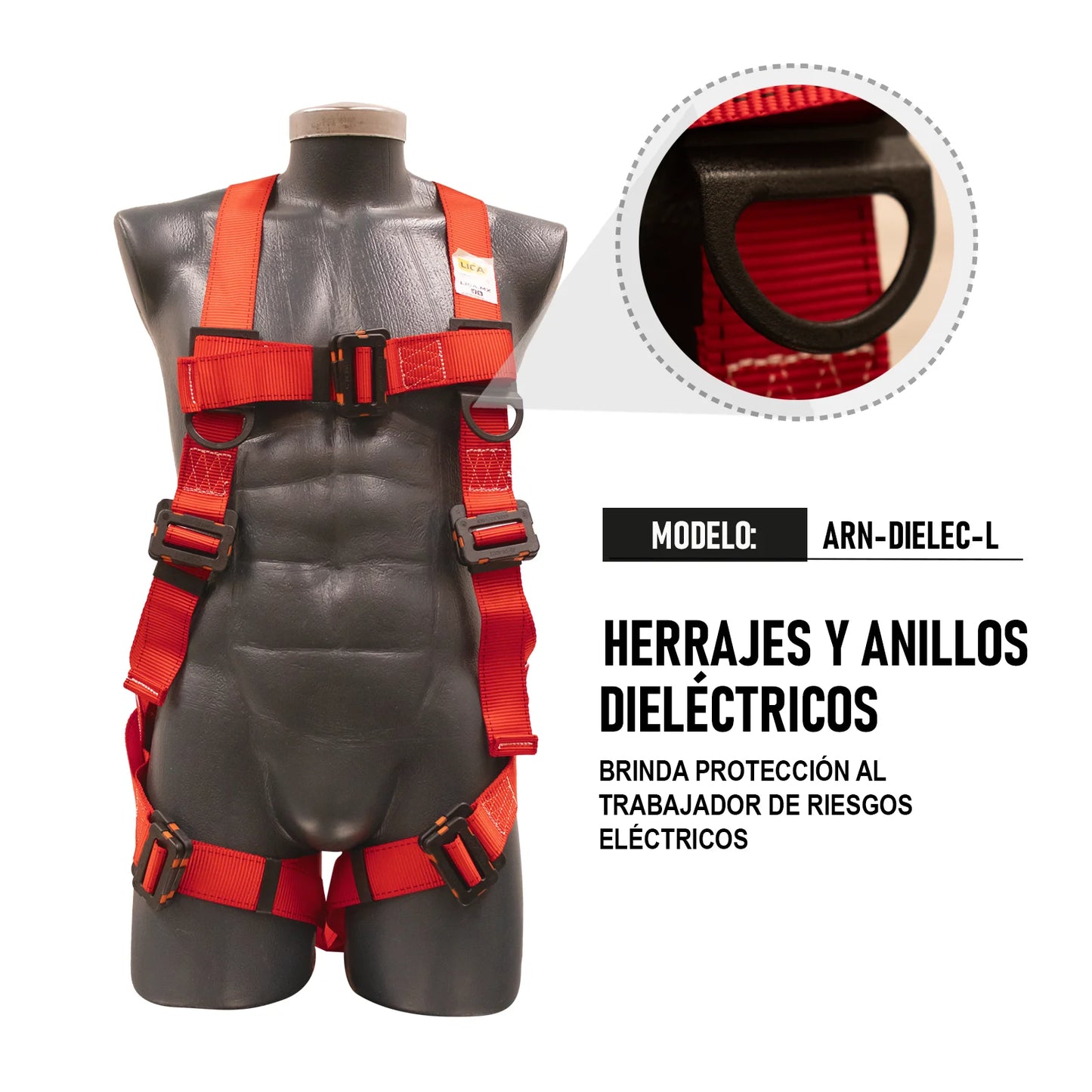 ARNÉS DE SEGURIDAD ANTI CAÍDAS DIELÉCTRICO MOD.
