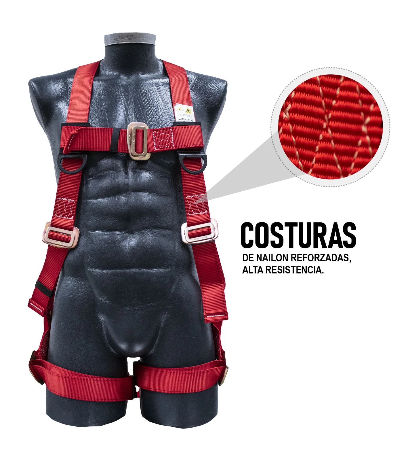 ARNÉS DE SEGURIDAD ANTI CAÍDAS CON ANILLO ¨D¨ EN ESPALDA MOD. ARN-L