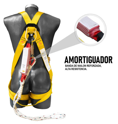 ARNÉS DE CUERPO COMPLETO CON AMORTIGUADOR MOD. ARN-LV-L