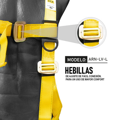 ARNÉS DE CUERPO COMPLETO CON AMORTIGUADOR MOD. ARN-LV-L