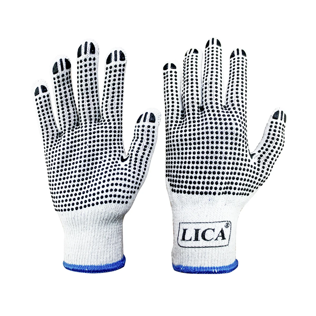GUANTE DE ALGODÓN CON PUNTOS DE PVC MOD. GLPVC9 (20 piezas)