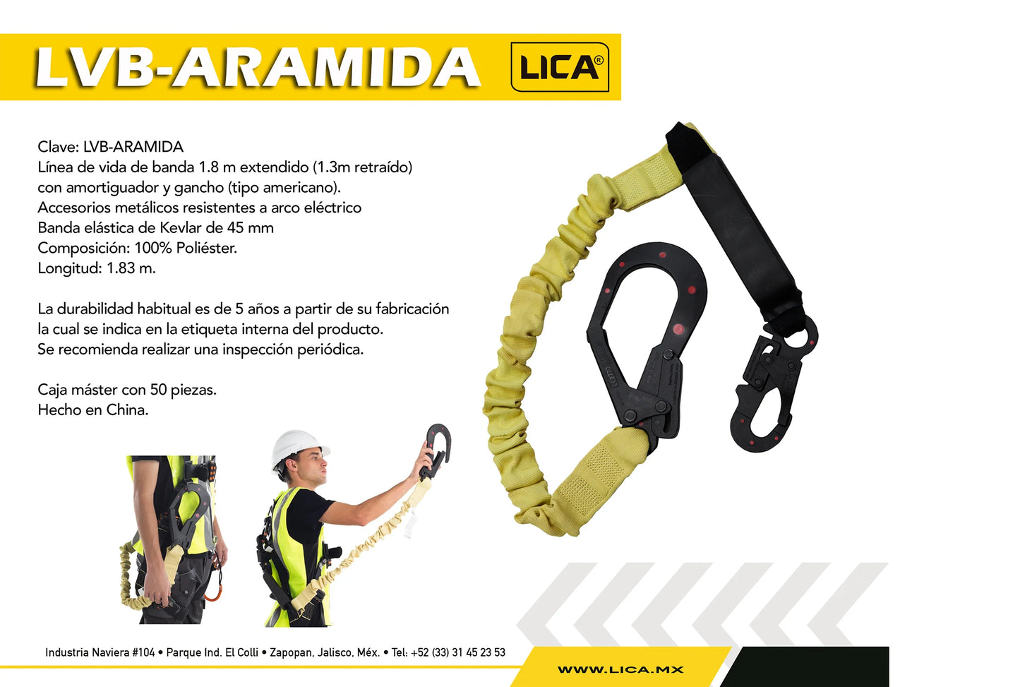 LÍNEA DE VIDA DE ARAMIDA - LVB-ARAMIDA