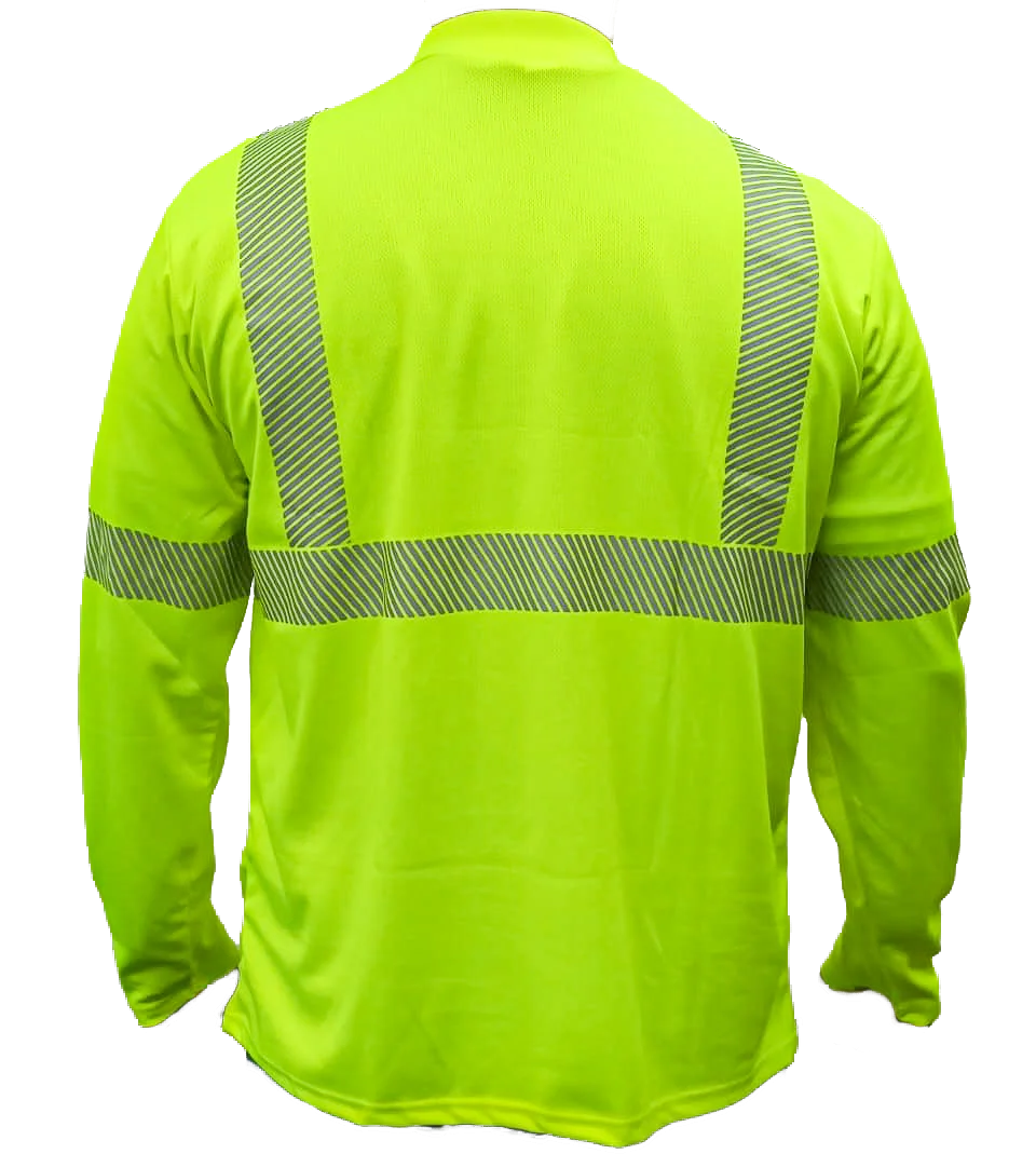 PLAYERA TIPO POLO ALTA VISIBILIDAD MANGA LARGA MOD. POLOHV-ML-I