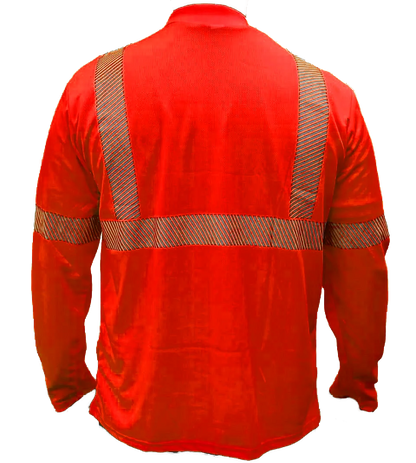 PLAYERA TIPO POLO ALTA VISIBILIDAD MANGA LARGA MOD. POLOHV-ML-I
