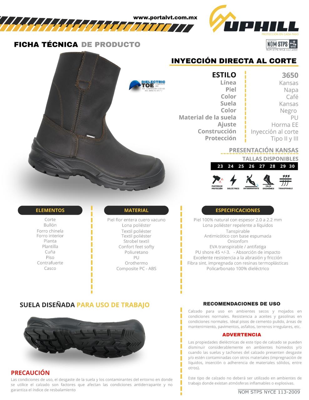 Calzado roper de inyección negro